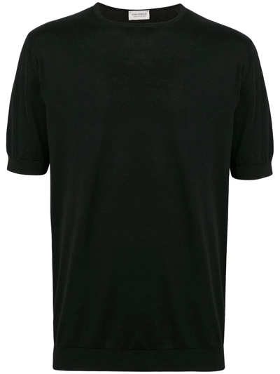 John Smedley Belden Short Sleeves Crew Neck T-shirt Clothing In Blue
