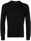 Fay Black Virgin Wool Sweater In Nero