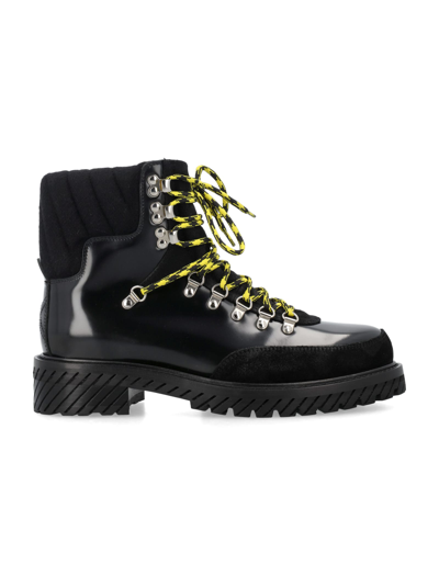 OFF-WHITE LACE-UP BOOTS