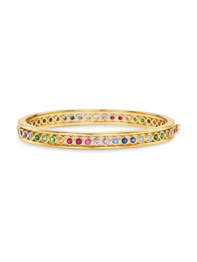 Temple St Clair Women's Rainbow 18k Gold & Multi-gemstone Eternity Bracelet