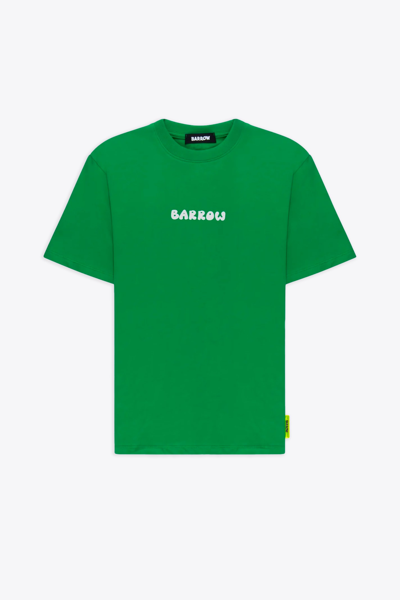 Barrow Jersey T-shirt Unisex Emerald Green T-shirt With Front Logo And Back Graphic Print In Verde