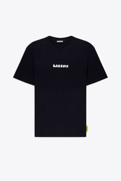 Barrow Jersey T-shirt Unisex Black T-shirt With Front Logo And Back Graphic Print In Nero