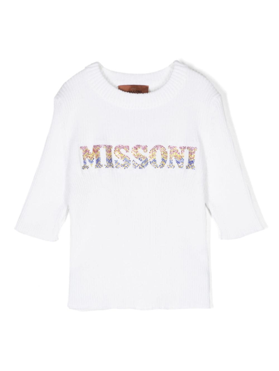 Missoni Kids' Maglia Con Decorazione In White