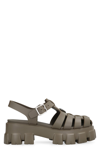 Prada Monolith Sandals In Green