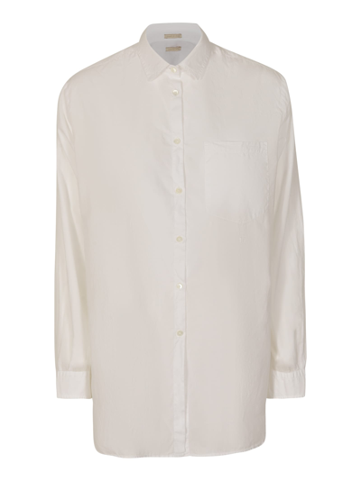 Massimo Alba Patched Pocket Plain Shirt In White