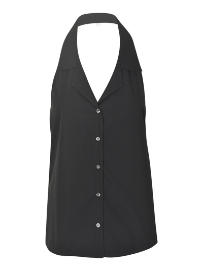 Aspesi Scoop-neck Sleeveless Shirt In Black