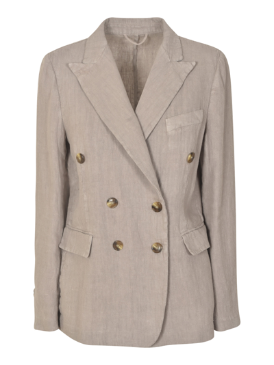 Kiltie Tri Pocket Double-breasted Dinner Jacket In Natural