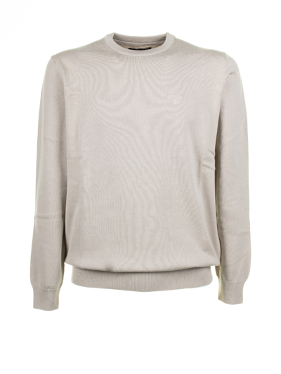 Barbour Beige Crew Neck Sweater In Mist