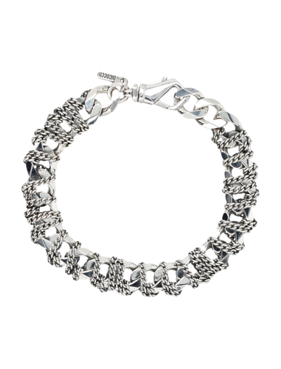 Emanuele Bicocchi Small Entwined Chain Bracelet In Silver