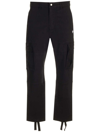 Marcelo Burlon County Of Milan Solid Color Cargo Sweatpants With Contrasting Embroidery In Black