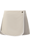 Ambush Off-white & Gray Pleats Miniskirt In Tofu Rabbit