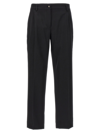 Dolce & Gabbana Wool Canvas Trousers Pants Black In Black