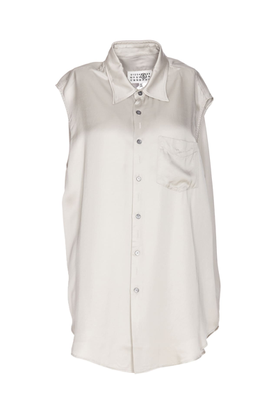 Mm6 Maison Margiela Lining Look Shirt In Greige