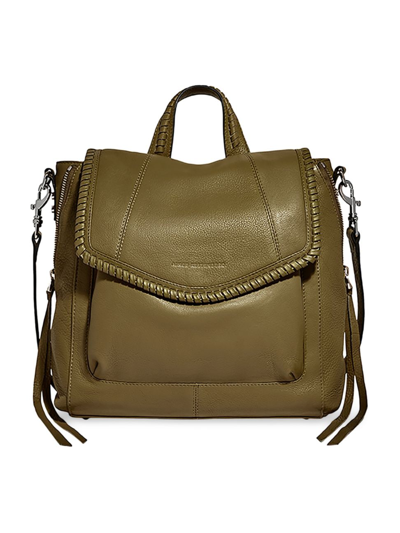 Aimee Kestenberg Women's All For Love Leather Convertible Backpack In Soft Olive