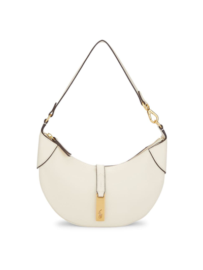 Polo Ralph Lauren Women's Mini Polo Id Leather Shoulder Bag In Ivory