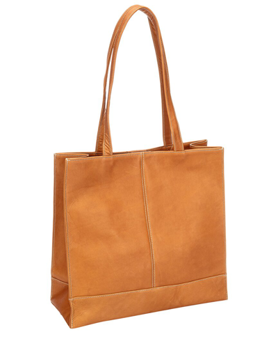Le Donne Leather Everly Tote- Tan In Brown