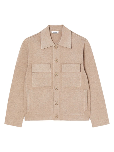 Sandro Home Cardigan In Brown