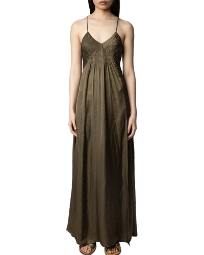 Zadig & Voltaire Rayonne Midi Dress In Green