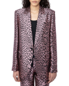 Zadig & Voltaire Vegy Jac Leo Blazer In Multi