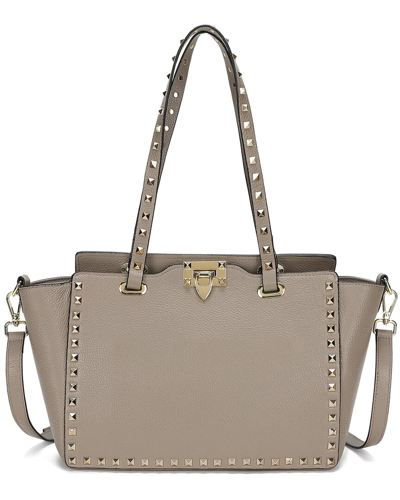Tiffany & Fred Paris Grained Leather Tote In Pink