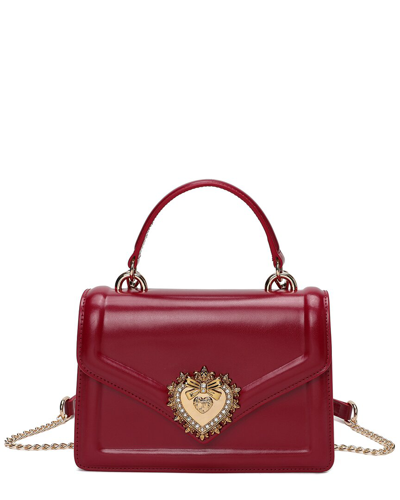 Tiffany & Fred Paris Smooth Leather Top Handle Satchel In Red