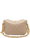Shop Tiffany & Fred Paris Quilted Leather Shoulder Bag In Brown