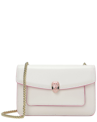 Tiffany & Fred Paris Smooth Leather Foldover Crossbody In White