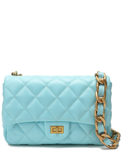 Tiffany & Fred Paris Top Grain Leather Bag In Blue