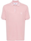 BRUNELLO CUCINELLI BRUNELLO CUCINELLI LOGO PIQUÉ POLO SHIRT PINK