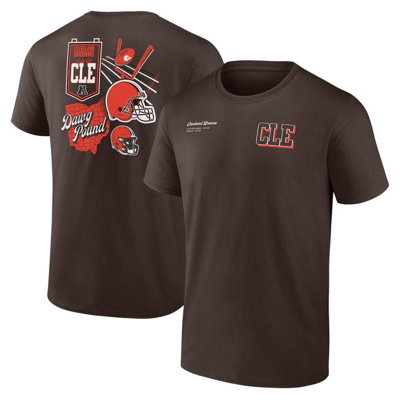 Fanatics Branded Brown Cleveland Browns Split Zone T-shirt