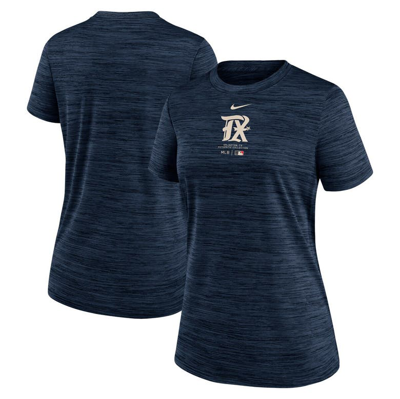 Nike Navy Texas Rangers City Connect Practice Velocity Performance T-shirt In Blue