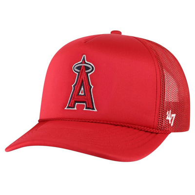 47 ' Red Los Angeles Angels Foamo Trucker Snapback Hat
