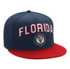 STARTER STARTER NAVY/RED FLORIDA PANTHERS ARCH LOGO TWO-TONE SNAPBACK HAT