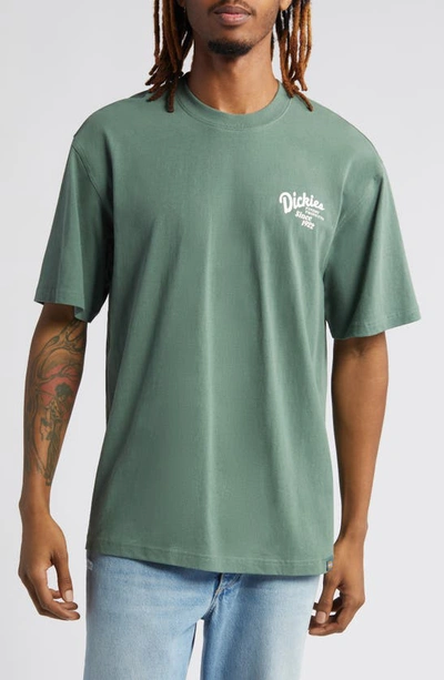 Dickies Raven Cotton Graphic T-shirt In Dark Forest