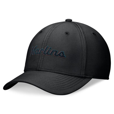 Nike Black Miami Marlins Evergreen Performance Flex Hat