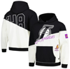 THE WILD COLLECTIVE UNISEX THE WILD COLLECTIVE BLACK LOS ANGELES LAKERS SPLIT PULLOVER HOODIE