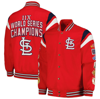 G-III SPORTS BY CARL BANKS G-III SPORTS BY CARL BANKS RED ST. LOUIS CARDINALS QUICK FULL-SNAP VARSITY JACKET