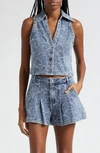 RAMY BROOK RAMY BROOK DEACON FLORAL EMBROIDERY DENIM VEST