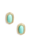 Kendra Scott Ellie Mini Stud Earrings In Gold Mint Magnesite