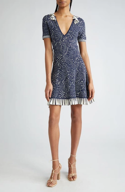 Ulla Johnson Gabrielle Abstract Print Jacquard Dress In Ink