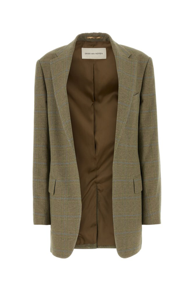Dries Van Noten Long Sleeved Tailored Blazer In Multi