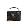 SAINT LAURENT SAINT LAURENT LOGO PLAQUE FOLDOVER TOP TOTE BAG