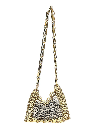 Paco Rabanne Iconic Nano 1969 Shoulder Bag In Gold