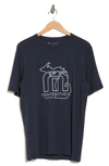 Travis Mathew White Pine Graphic Print T-shirt In Mood Indigo