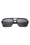 Ted Baker 59mm Polarized Navigator Sunglasses In Black