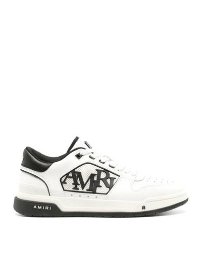 Amiri Logo Embossed Low Top Sneakers In White