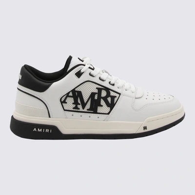 AMIRI AMIRI WHITE AND BLACK LEATHER SNEAKERS