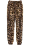 Dolce & Gabbana Leopard Print Nylon Jogger Pants For In Multicolor
