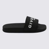 GIVENCHY GIVENCHY BLACK AND WHITE RUBBER SLIDES
