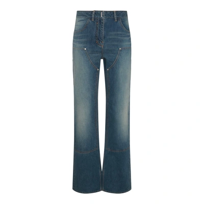 Givenchy Wide-leg High-waisted Denim Trousers In Blue